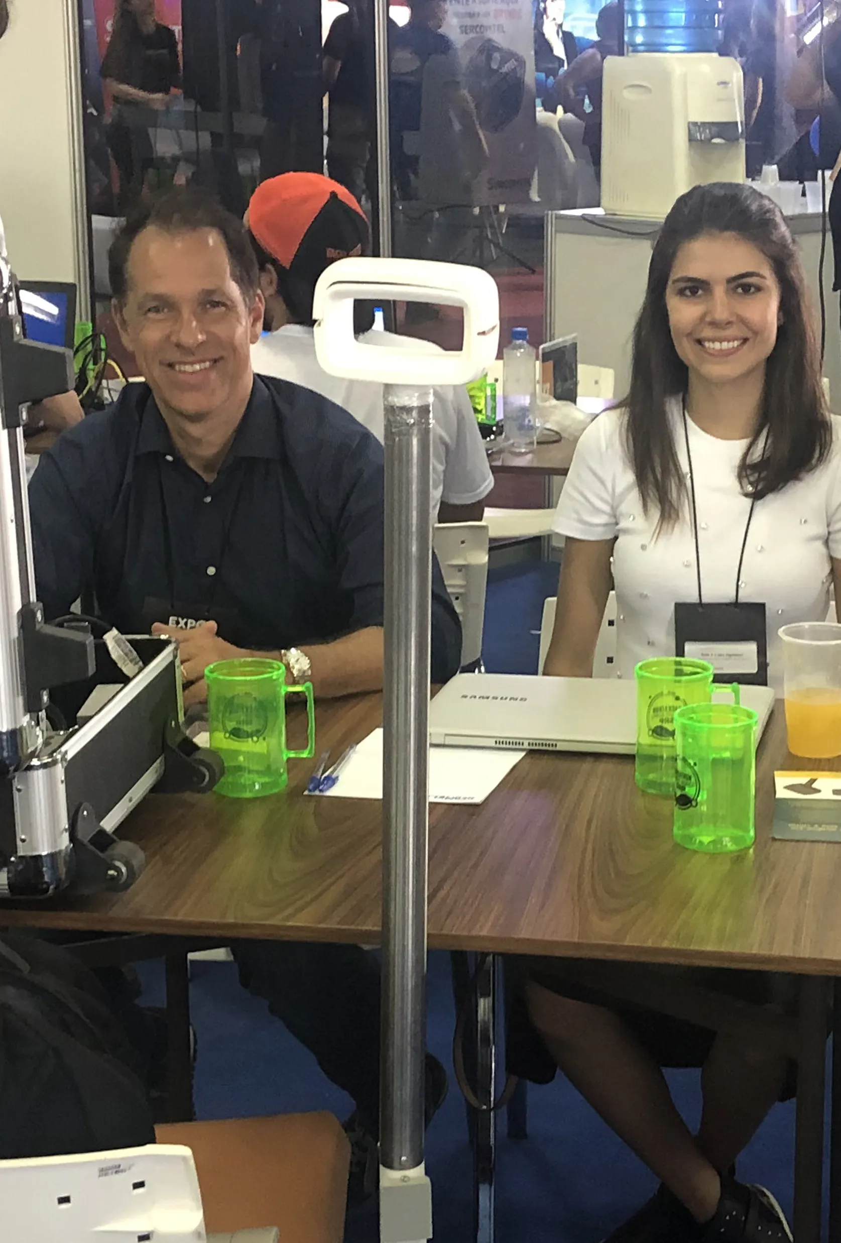 Two persons at an expo